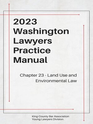 cover image of Washington Lawyers Practice Manual Chapter 23